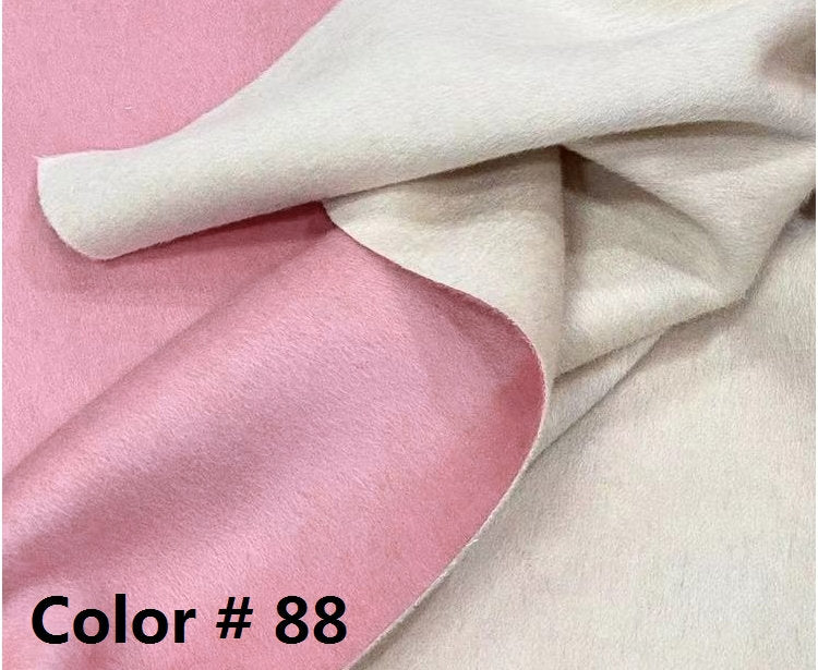 ZIFENHONG - Double Sided Double Colors Alpaca Wool Fabric - 150cm wide by the Yard