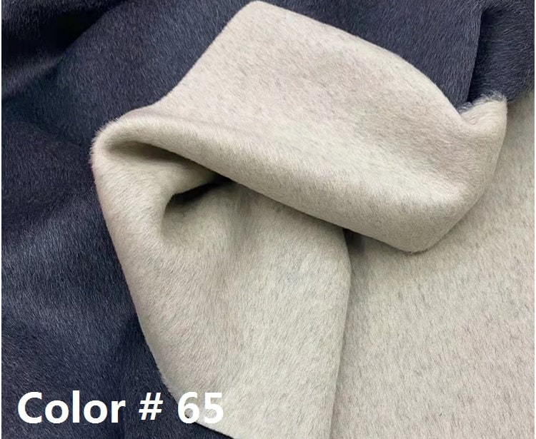 HUISEHEI - Double Sided Double Colors Alpaca Wool Fabric - 150cm wide by the Yard