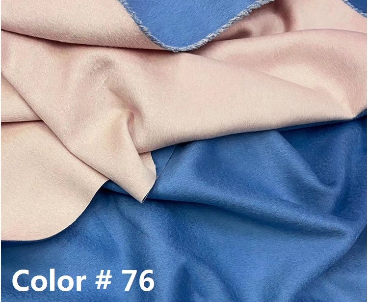 HUISEHEI - Double Sided Double Colors Alpaca Wool Fabric - 150cm wide by the Yard