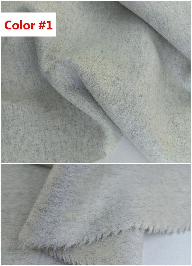 QIANSEXI - Mixed Colors Double Faced Alpaca Wool Fabric - 150cm wide by the Yard