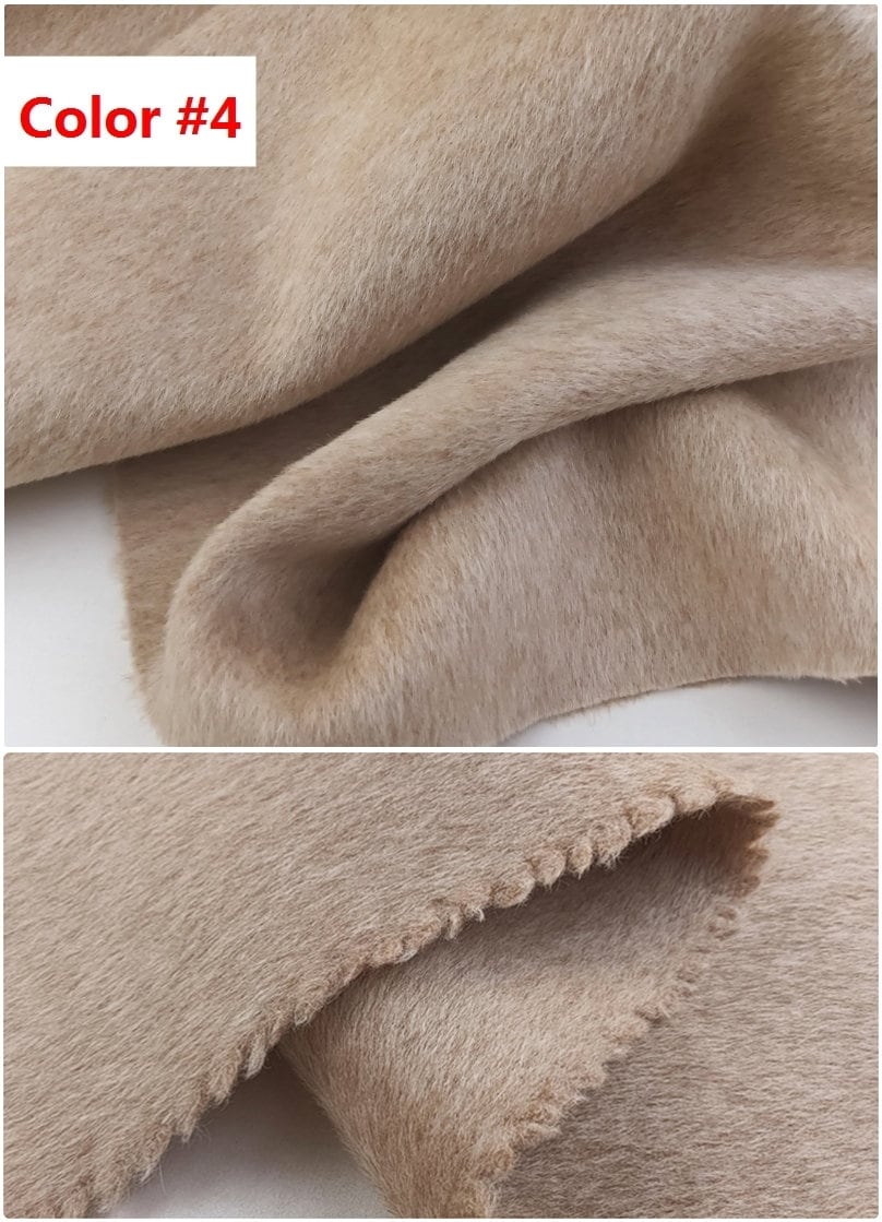QIANSEXI - Mixed Colors Double Faced Alpaca Wool Fabric - 150cm wide by the Yard