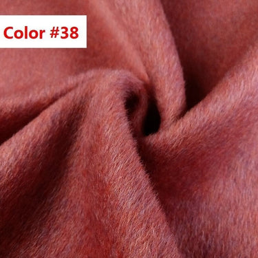 HONGSEXI - Mixed Colors Double Faced Alpaca Wool Fabric - 150cm wide by the Yard