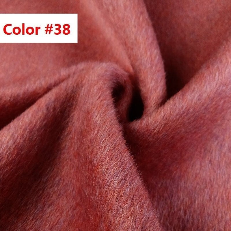 HONGSEXI - Mixed Colors Double Faced Alpaca Wool Fabric - 150cm wide by the Yard