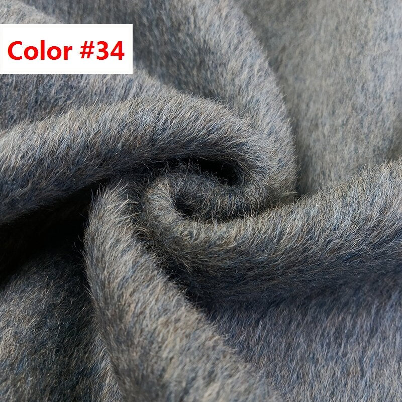 LVSEXI - Mixed Colors Double Faced Alpaca Wool Fabric - 150cm wide by the Yard