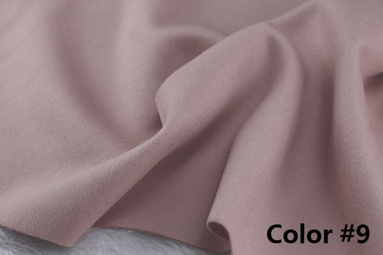 Color No. 1-10 Double Faced Alpaca Wool Fabric - 150cm wide by the Yard