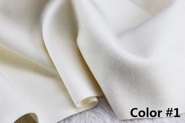 Color No. 1-10 Double Faced Alpaca Wool Fabric - 150cm wide by the Yard