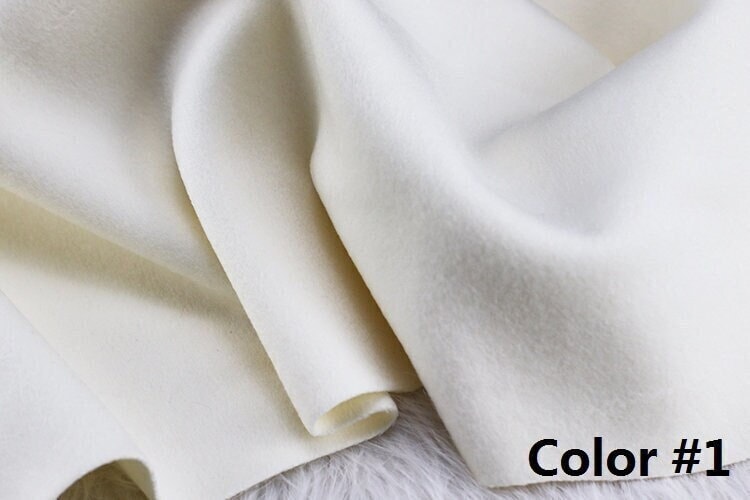 Color No. 1-10 Double Faced Alpaca Wool Fabric - 150cm wide by the Yard