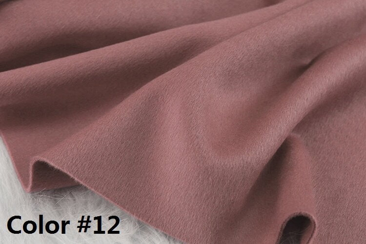 Color No. 11-20 Double Faced Alpaca Wool Fabric - 150cm wide by the Yard