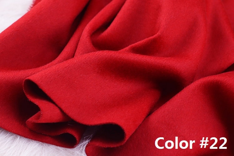 Color No. 21-30 Double Faced Alpaca Wool Fabric - 150cm wide by the Yard