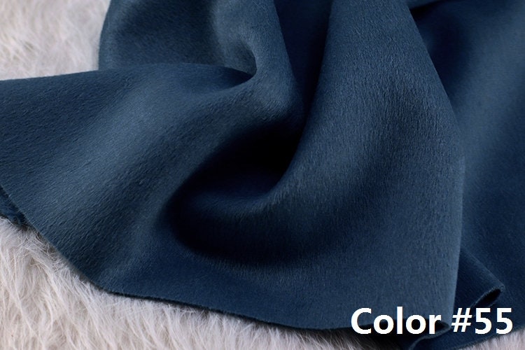 Color No. 51-60 Double Faced Alpaca Wool Fabric - 150cm wide by the Yard