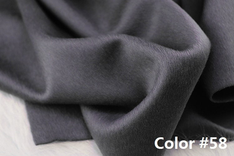 Color No. 51-60 Double Faced Alpaca Wool Fabric - 150cm wide by the Yard
