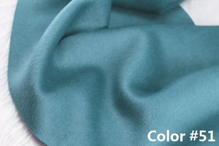 Color No. 51-60 Double Faced Alpaca Wool Fabric - 150cm wide by the Yard