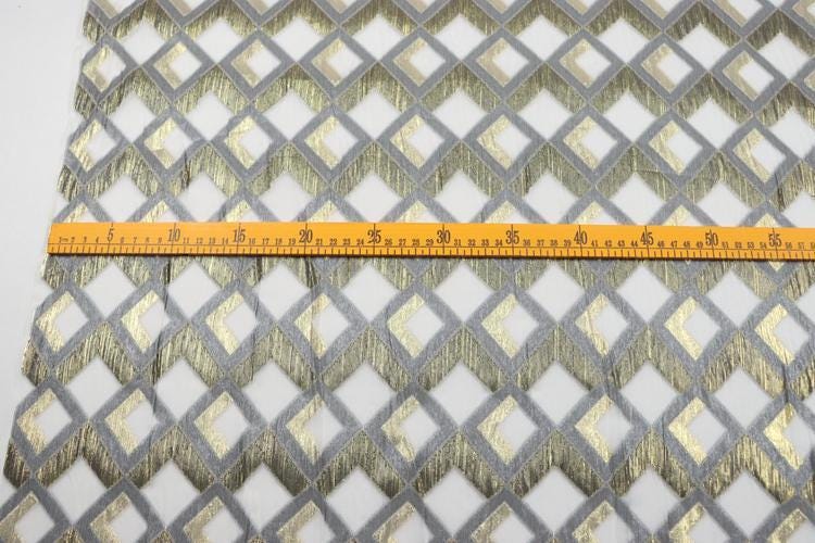 JFHGZF - 12 Momme Golden Thread Weave Silk Georgette Fabric - 114cm wide by the Yard