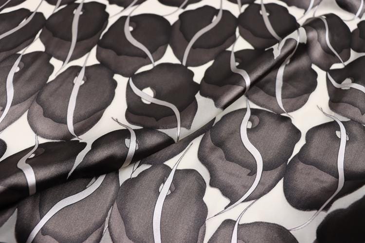 PAPAHU -  22 Momme  Sheer Burnout Silk Devore Satin Fabric - 114cm wide by the Yard