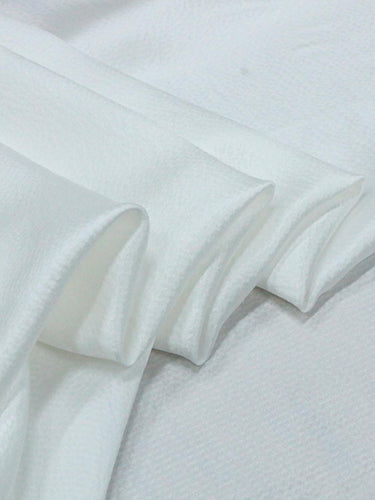 ZENZU - 16 Momme High-end Pearl Satin Jacquard Bubble Crepe Full Silk Fabric - 135cm wide by the Yard