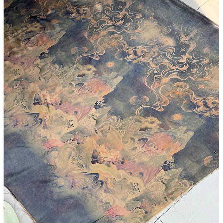 CFCRMT - Handmade 50 Momme PIZI Mud Silk Satin Fabric - 114cm by the Yard