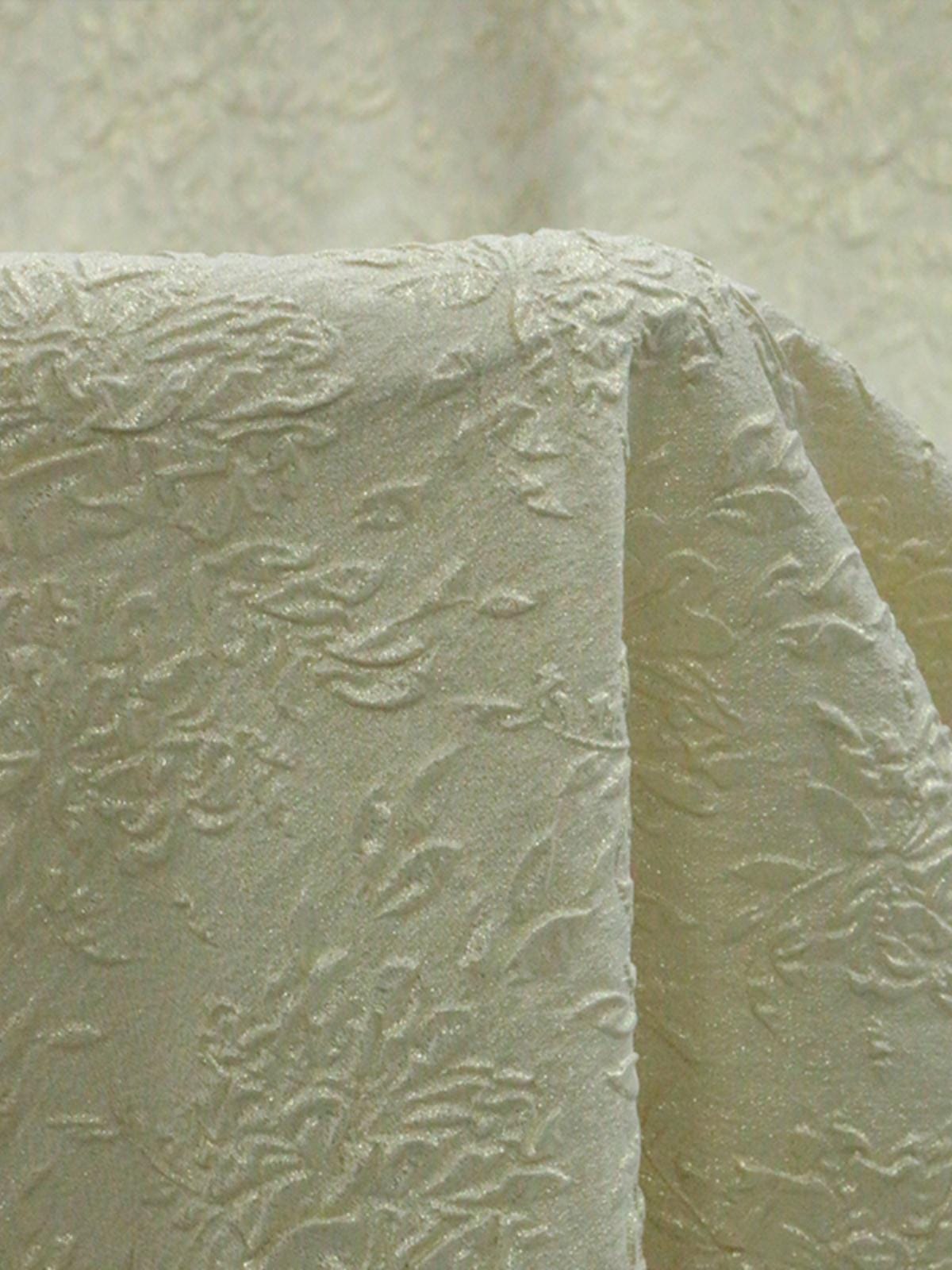 JILZIJ - 26 Momme Concave and Convex Relief Jacquard Golden Thread Weave Three-dimensional Texture Silk Fabric - 125cm wide by the Yard
