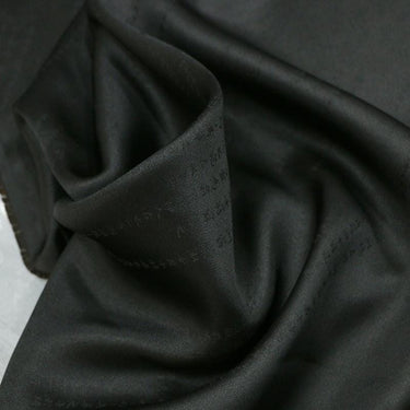 SIJING - 22 Momme Handmade Black Brown Sangbo Satin Gambiered Ganton Silk Fabric - 110cm by the Yard