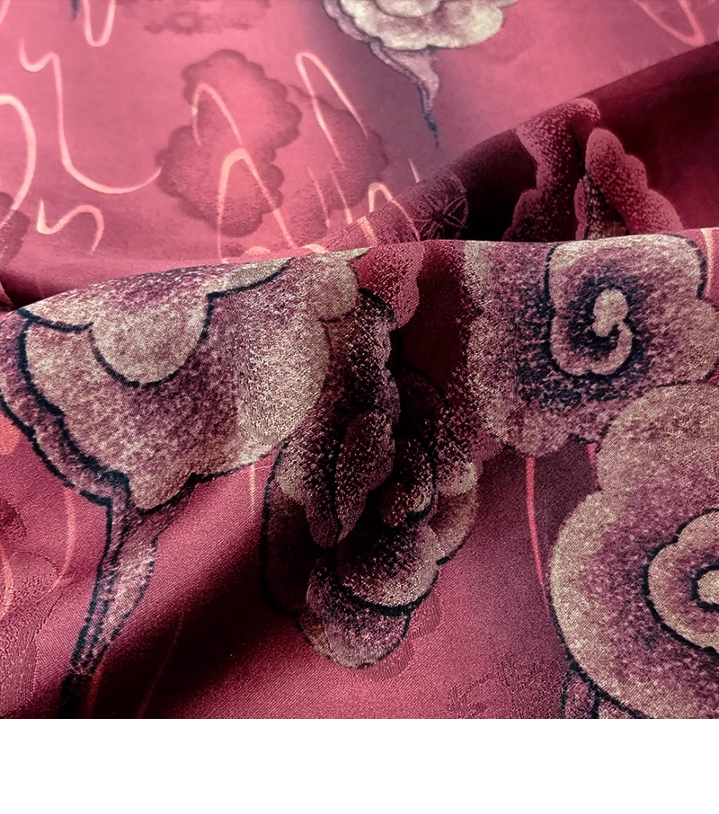 GUYJIX - Handmade 40 Momme Mud Silk Satin Fabric -112cm By the Yard