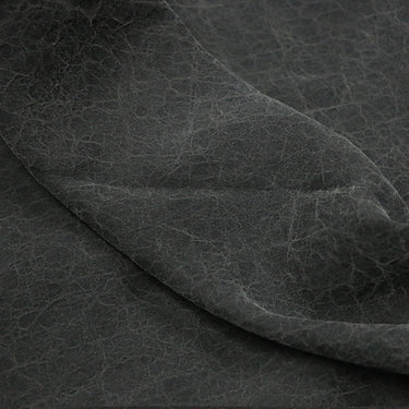 DGGUI - Dark Grey Cracks 25 Momme Handmade Plant Dye Mud Silk Fabric, 110cm by the Yard