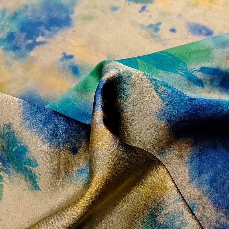 GUYHLL- Handmade 40 Momme Mud Silk Satin Fabric By the Yard