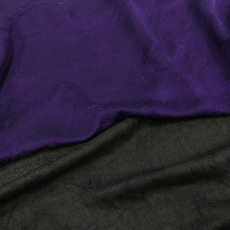 DUGUIZ - 26 Momme Bright Color Collection Silk Plain Satin with Cracked Xiangyunsha Fabric - 110cm by the Yard