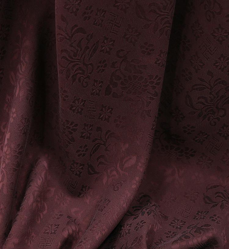 HLMFKS - Handmade 19 Momme HUALUO Jacquard Mud Silk Fabric (Openwork texture) - 110cm by the Yard