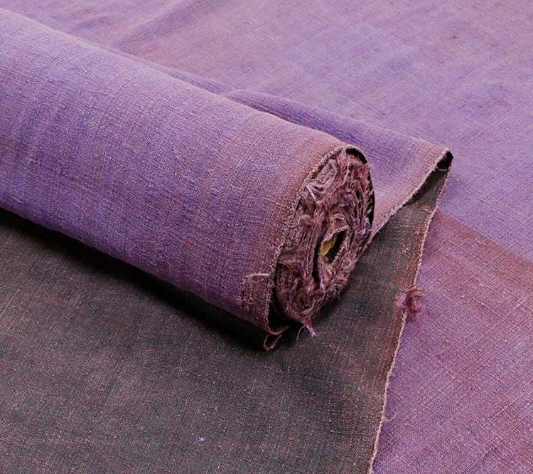 LZZSCY - 35 Momme Handmade Vintage Stly Tussah Silk Jacquard Gambiered Ganton Gauze Silk Fabric - 110cm By the Yard