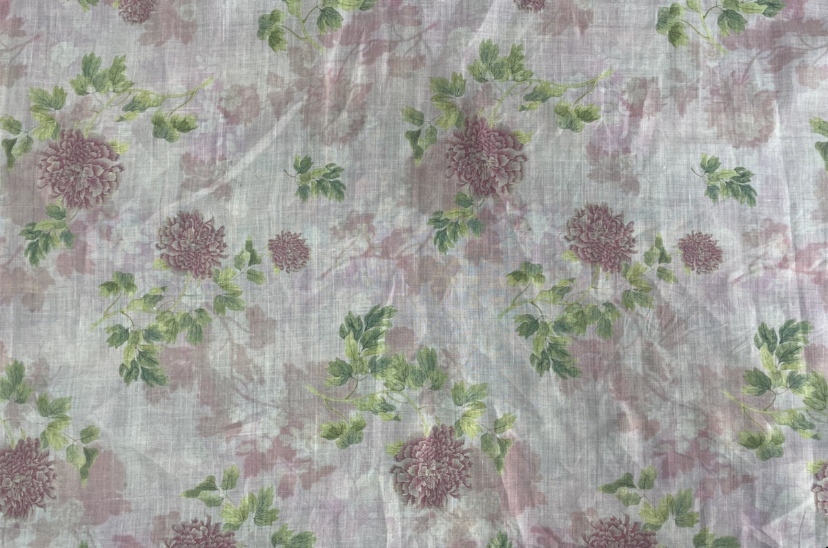 CHONGYIN - Digital Printing 42 Thread Count Ramie Fabric - 140cm wide by the Yard