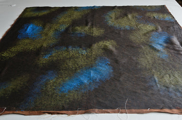 YPQLER - Handmade 35 Momme Crackle Pattern Print Mud Silk Fabric - 110cm by the Yard