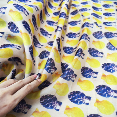 ZZBEKE - 12 Momme Print Silk Organza Satin Fabric -  140cm wide by the Yard