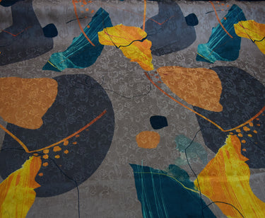 XLTSTH - Handmade 25 Momme HUALUO Jacquard Mud Silk Fabric (Openwork texture) - 112cm by the Yard