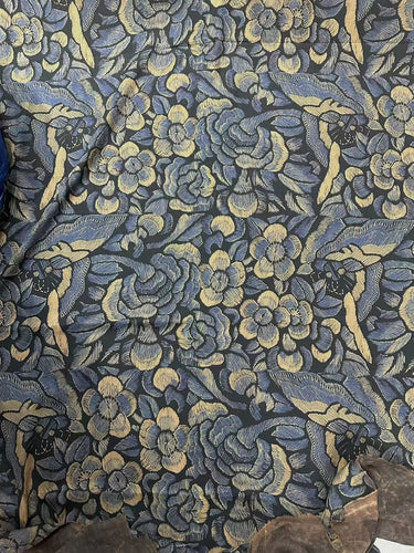 SXJFQH - 40 Momme Jacquard Mud Silk Plant Dye Vintage Style Pure Silk Fabric -114cm by the yard