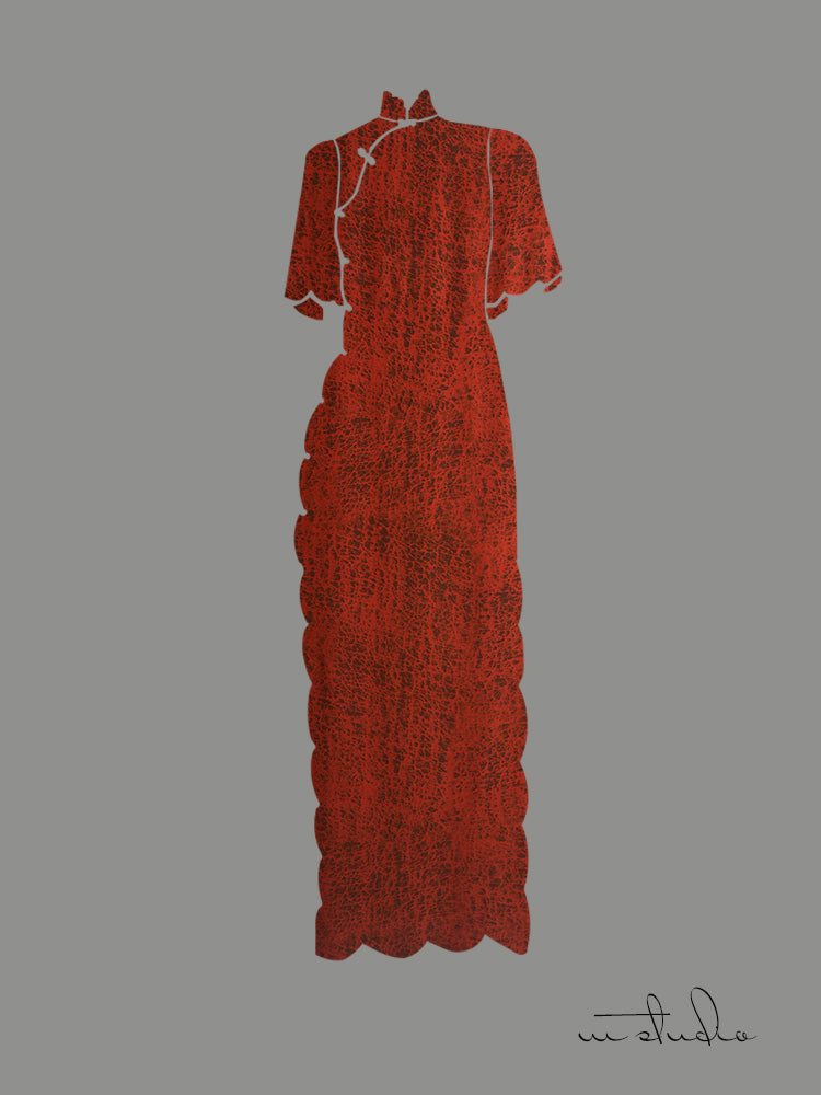 RYGUAWEN - Hight 60 Count Rayon Satin Faux Silk Chinese Style Floral Cheongsam Dress Fabric - 145cm wide by the Yard