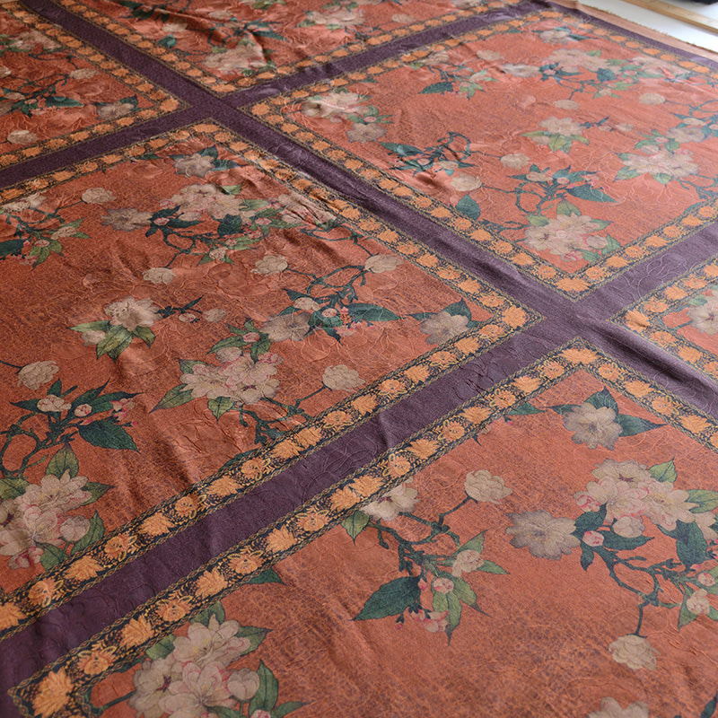 YPDFKH - Handmade 22 Momme HUALUO Jacquard Mud Silk Fabric (Openwork texture) - 113cm by the Yard