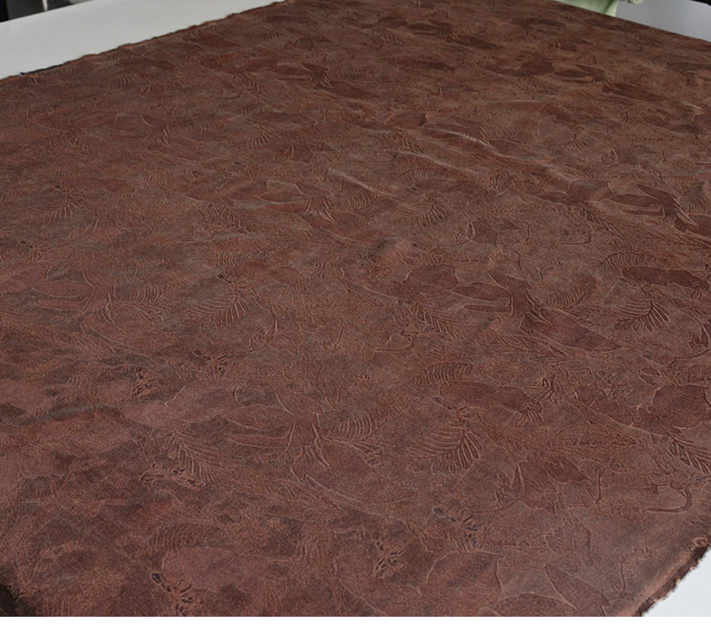 YPQLER - Handmade 40 Momme Gray-Blue Embossed Scrape-Dyed Heavy Satin Mud Silk Fabric - 110cm by the Yard