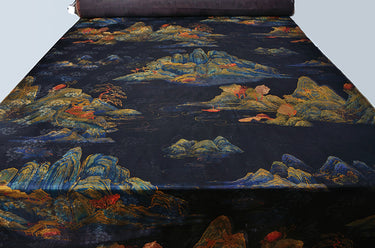 YPWUZS - Handmade 25 Momme HUALUO Jacquard Mud Silk Fabric (Openwork texture) - 110cm by the Yard