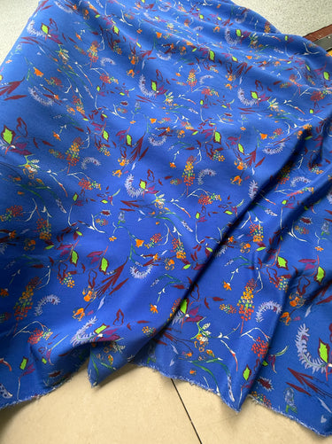 DDBAOLA - 16 momme Floral Print Silk Crepe de Chine Fabric - 140cm wide by the Yard