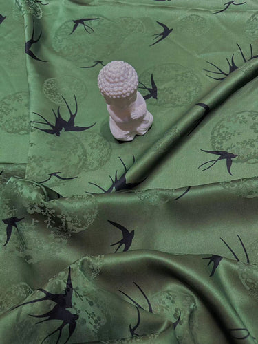 SXJLYZ - Handmade 25 Momme HUALUO Jacquard Hongyunsha Mud Silk Fabric (Openwork texture) - 114cm by the Yard