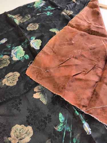 YPHLMG - Handmade 26 Momme HUALUO Jacquard Mud Silk Fabric (Openwork texture) - 110cm by the Yard