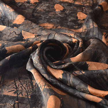 YPZJZY - Handmade 26 Momme HUALUO Jacquard Mud Silk Fabric (Openwork texture) - 116cm by the Yard