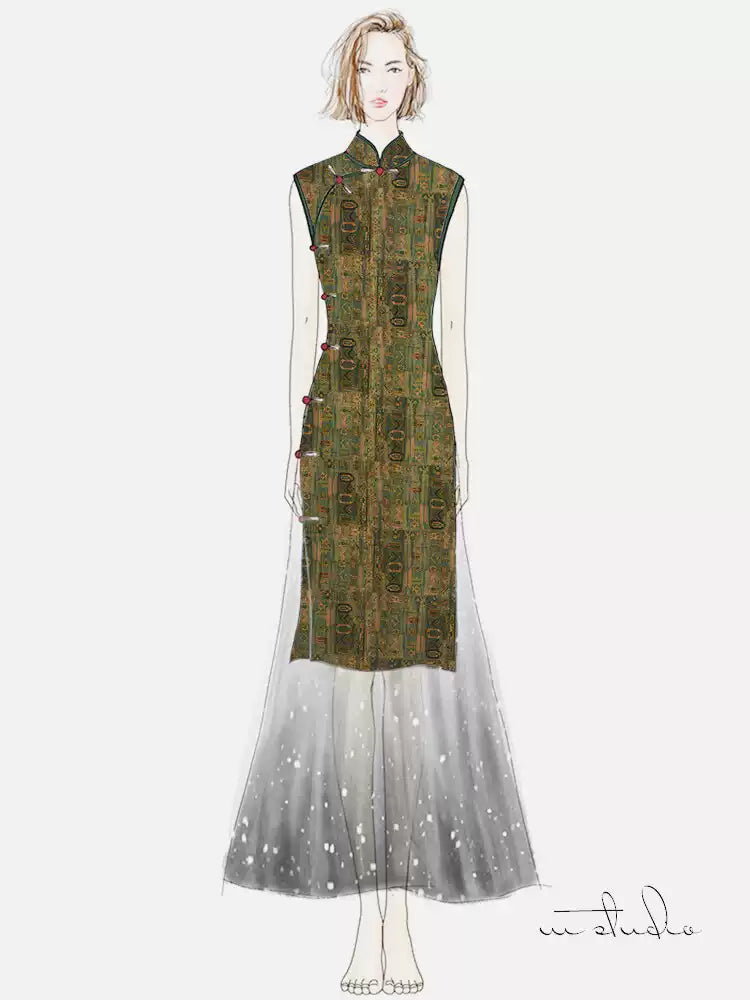 RYGULIUU - Hight 60 Count Rayon Satin Faux Silk Chinese Style Floral Cheongsam Dress Fabric - 145cm wide by the Yard