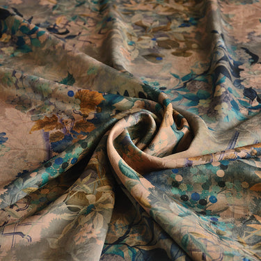 YPTHHL - Handmade 24 Momme HUALUO Jacquard Mud Silk Fabric (Openwork texture) - 140cm by the Yard