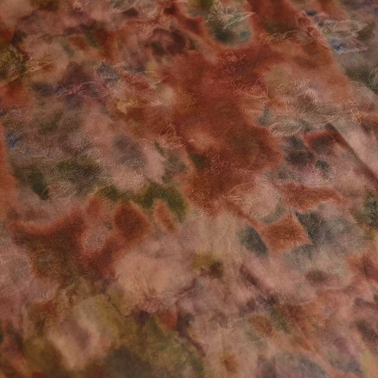 YPSSTO - Handmade 25 Momme HUALUO Jacquard Mud Silk Fabric (Openwork texture) - 110cm by the Yard