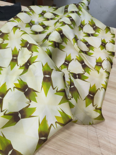 ZZQZHD - 12 Momme Print Silk Organza Satin Fabric -  140cm wide by the Yard