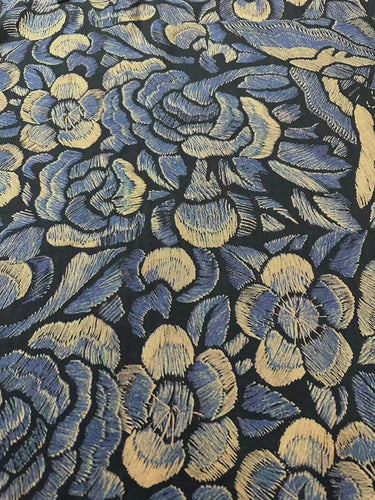 SXJFQH - 40 Momme Jacquard Mud Silk Plant Dye Vintage Style Pure Silk Fabric -114cm by the yard