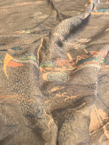 YPXDFZ - Handmade 27 Momme HUALUO Jacquard Mud Silk Fabric (Openwork texture) - 110cm by the Yard