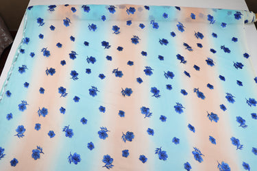 JFHJIB - 8 Momme Gradient Style Sheer Burnout Silk Devore Satin Fabric - 120cm wide by the Yard