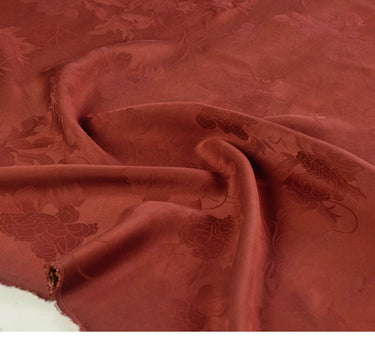 YPHSDM - Handmade 25 Momme HUALUO Jacquard Mud Silk Fabric (Openwork texture) - 112cm by the Yard