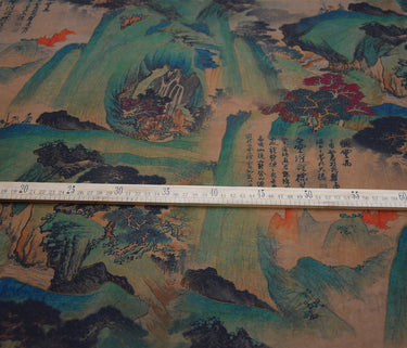 XLSUFE - Handmade 23 Momme Printed Mud Silk Satin Fabric - 110cm By the Yard